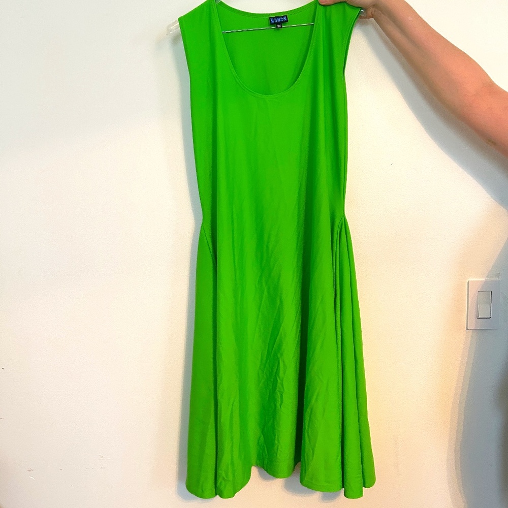 Elhoffer Design Green Plus Size Midi Dress Size 3X